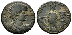 Ancient Coins - Phrygia, Peltai. Caracalla. 197-217 AD. AE 20mm (6.27 gm). Strategos Tat. Arionos. SNG von Aulock 8434