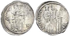 Ancient Coins - Andronicus II Palaeologus, with Michael IX. 1282-1328. AR Basilikon (1.86g, 23mm). Constantinople mint. Struck 1304-20 (or later). SB 2402