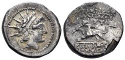 Ancient Coins - Seleukid Kingdom. Antiochos VI Dionysos. 144-142 BC. AR Hemidrachm (1.79g, 13mm). Antioch mint. SC 2004