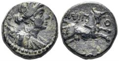 Ancient Coins - Macedon, Amphipolis. Circa 148-32/1 BC. AE Dichalkon (4.29g, 15mm). SNG ANS 153-154