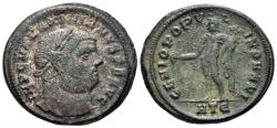 Ancient Coins - Maximianus I Herculius. 285-310 AD. AE Follis (14.05g, 28mm). Heraclea mint. Struck 296/7 AD. RIC 19b