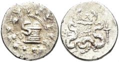 Ancient Coins - Ionia, Ephesos. 180-67 BC. AR Cistophoric Tetradrachm (12.77g, 27mm). Dated CY 4 (131/0 BC). SNG Copenhagen 318