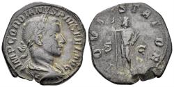 Ancient Coins - Gordian III. 238-244 AD. AE Sestertius (15.85 gm, 30mm). Rome mint. Struck late 240 AD. RIC 299a
