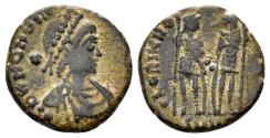 Ancient Coins - Honorius. 393-423 AD. AE3 (1.72g, 14mm). Nicomedia mint. Struck 408-423 AD. LRBC 2456