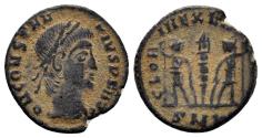 Ancient Coins - Constantius II. 337-361 AD. AE Follis (1.58g, 16mm). Cyzicus mint. Struck 337-40 AD. RIC 10