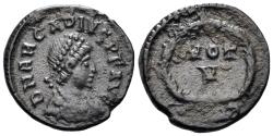 Ancient Coins - Arcadius. 383-408 AD. AE4 (1.42g, 14mm). Cyzicus mint. Struck 383 AD. RIC 20d