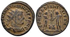 Ancient Coins - Maximianus Herculius, first reign. 286-305 AD. AE Radiatus (2.68g, 21mm). Cyzicus mint. Struck 295-9 AD. RIC 16b