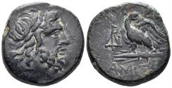 Ancient Coins - Pontos, Amisos. Circa 85-65 BC. AE 20mm (8.68g). Obv.: laureate head of Zeus right. SNG Stancomb 705