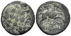 Ancient Coins - Pisidia, Isinda. 1st century BC. AE 17mm (4.32g). Dated CY 1 (25/4 BC). SNG Copenhagen 155