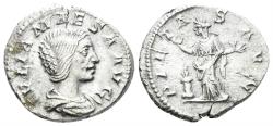 Ancient Coins - Julia Maesa, Augusta. 218-224/5 AD. AR Denarius (3.10g, 18mm). Rome mint. Struck 218-222/3 AD. RIC 266