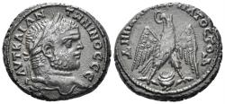 Ancient Coins - Phoenicia, Berytus. Caracalla, 198-217 AD. AR Tetradrachm (11.00g, 25mm). Struck 215-217 AD. Prieur 1292