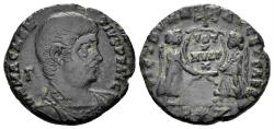 Ancient Coins - Magnentius. 350-353 AD. AE Maiorina (3.54 gm, 20mm). Rome mint. Struck 351-352 AD. RIC 222