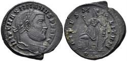 Ancient Coins - Maximianus Herculius. 286-305 AD. AE Follis (9.06g, 29mm). Ticinum mint. Struck circa 306 AD. RIC 59b