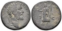 Ancient Coins - Septimius Severus. 193-211 AD. AE Sestertius (18.73 gm, 28mm). Rome mint. Struck 193/194 AD. RIC 656