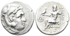 Ancient Coins - Macedonian Kingdom. Alexander III 'the Great'. 336-323 BC. AR Drachm (4.01g, 18.5mm). Magnesia mint. Struck circa 318-1 BC. Price 1984