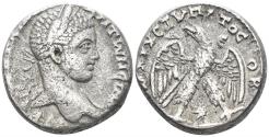 Ancient Coins - Seleucis and Pieria, Antioch. Elagabalus. 218-222 AD. AR Tetradrachm (13.01g, 24mm). Prieur 249