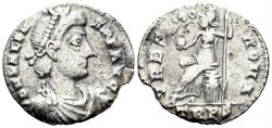 Ancient Coins - Valens. 364-378 AD. AR Siliqua (1.76g, 18mm). Treveri mint. Struck circa 367-78 AD. RIC 27b