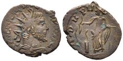 Ancient Coins - Tetricus I. 271-274 AD. AE Antoninianus (1.86g, 18mm). Irregular mint. Salus type