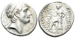 Ancient Coins - Seleukid Kingdom. Antiochos III ‘the Great’, 222-187 BC. AR Tetradrachm (17.15g, 27mm). ΔI mint. Struck after circa 197 BC. SC 1113.1