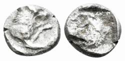 Ancient Coins - Karia, Uncertain mint. Circa late 5th-early 4th Centuries BC. AR Obol (0,77g, 8mm). Persic standard. Cf. Roma E-Sale 88, lot 473 (hemiobol)