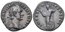 Ancient Coins - Domitian. 81-96. AR Denarius (3.36g, 19mm). Rome mint. Struck 14 September - 31 December 91 AD. RIC 726