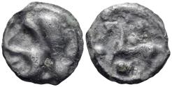 Ancient Coins - Celtic Northeast Gaul. Senones or Remi. Circa 100-50 BC. Cast Potin (3.00g, 19mm). DT 2646