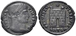 Ancient Coins - Constantine I 'the Great'. 307-337 AD. AE Follis (3.01g, 20mm). Thessalonica mint. Struck 326-8 AD. RIC 153