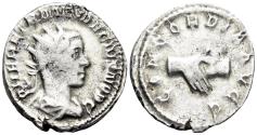 Ancient Coins - Herennius Etruscus, as Caesar. 249-251 AD. AR Antoninianus (4.64g, 22mm). Rome mint. Struck 250/1 AD. RIC 138