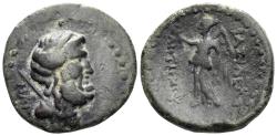 Ancient Coins - Seleukid Kingdom. Antiochos IV Epiphanes, 175-164 BC. AE 17mm (3.72g). Mallos mint. SC II 1383
