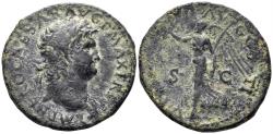Ancient Coins - Nero. 54-68 AD. AE Dupondius (11.36g. 28mm). Lugdunum mint. Struck 66 AD. RIC 523