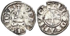 World Coins - Crusaders, Principality of Achaea. Philippe de Savoy. 1301-1307. BI Denier Tournois (0.88g, 20mm). Glarentza mint. Metcalf, Crusades 973-5