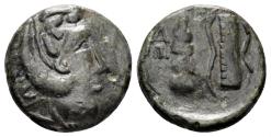 Ancient Coins - Eastern Europe. Imitations of Alexander III 'the Great' of Macedon. 3rd-2nd centuries BC. AE 15mm (2.87 gm). Cf. HGC 3.1, 950-3