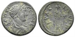 Ancient Coins - Lydia, Akrasos. Geta, as Caesar. 198-209 AD. AE 19.5mm (4.01g). SNG Copenhagen 11