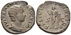 Ancient Coins - Julia Mamaea, Augusta. 222-235 AD. AE Sestertius (23.37g, 30mm). Rome mint. Struck 228 AD. RIC 676