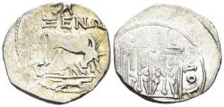 Ancient Coins - Illyria, Dyrrhachion. 229-100 BC. AR Drachm (3.32g, 18mm). Xenon and Pyrba-, magistrates. SNG Copenhagen 495