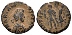 Ancient Coins - Arcadius. 383-408 AD. AE3 (2.47g, 16mm). Antioch mint. Struck 395-401 AD. RIC 70