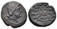 Ancient Coins - Elis, Olympia. Circa mid-2nd Century BC. AE Unit (5.85g, 18mm). SNG Copenhagen 447