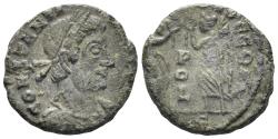 Ancient Coins - Constantius II. 337-361 AD. AE4 (1.35g, 13mm). Lugdunum mint. Struck 341-6 AD. LRBC 264
