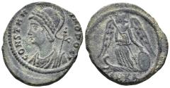 Ancient Coins - City Commemorative. 330-354 AD. AE Follis (3.01g, 20mm). Cyzicus mint. Struck 331-4 AD. RIC 90