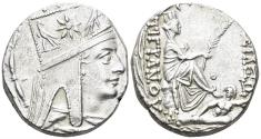 Ancient Coins - Armenian Kingdom. Tigranes II 'the Great'. Circa 80-68 BC. AR Tetradrachm (16.05g, 25mm). Tigranocerta mint. Kovacs 74.2
