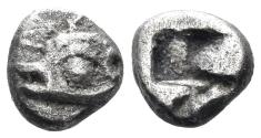 Ancient Coins - Ionia, Phokaia. 6th century BC. AR Hemiobol (0.38g, 7mm). SNG Kayhan 1426-7