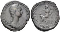 Ancient Coins - Orbiana, Augusta. 225-227 AD. AE Sestertius (23.40g, 31mm). Rome mint. Struck 225 AD. RIC 655