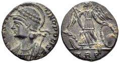 Ancient Coins - City Commemorative. 330-354 AD. AE Follis (2.34g, 15.5mm). Treveri mint. Struck 333/4 AD. RIC 563