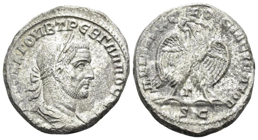 Ancient Coins - Syria, Seleucis and Pieria. Antioch. Trebonianus Gallus. 251-253 AD. Billon Tetradrachm (11.61 gm, 25mm). Prieur 660