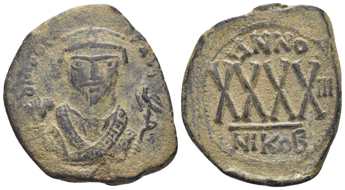 Phocas. 602-610. AE Follis/ 40 Nummi (12.98 gm, 34mm). Nicomedia 