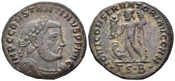 Ancient Coins - Constantine I 'the Great'. 307-337 AD. AE Follis (3.40g, 23mm). Thessalonica mint. Struck 312/3 AD. RIC 61b