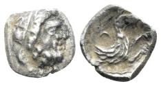 Ancient Coins - Lykaonia, Laranda. Circa 324-323 BC. AR Obol (0.63g, 9mm). SNG Levante 227