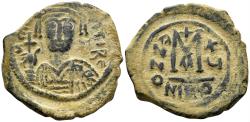 Ancient Coins - Maurice Tiberius. 582-602. AE Follis (11.57g, 31mm). Nicomedia mint. Struck RY 16 (597/8/2). SB 512