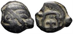Ancient Coins - Celtic Northeast Gaul. Leuci. Circa 60/50-30/25 BC. Cast Potin (4.98g, 20mm). Scheers, Lyon, 1112
