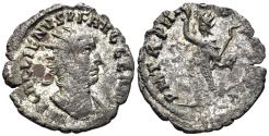 Ancient Coins - Gallienus. 253-268 AD. AE Silvered Antoninianus (2.07g, 21mm). ‘Barbaric issue’. Struck 255/6 AD. RIC 119